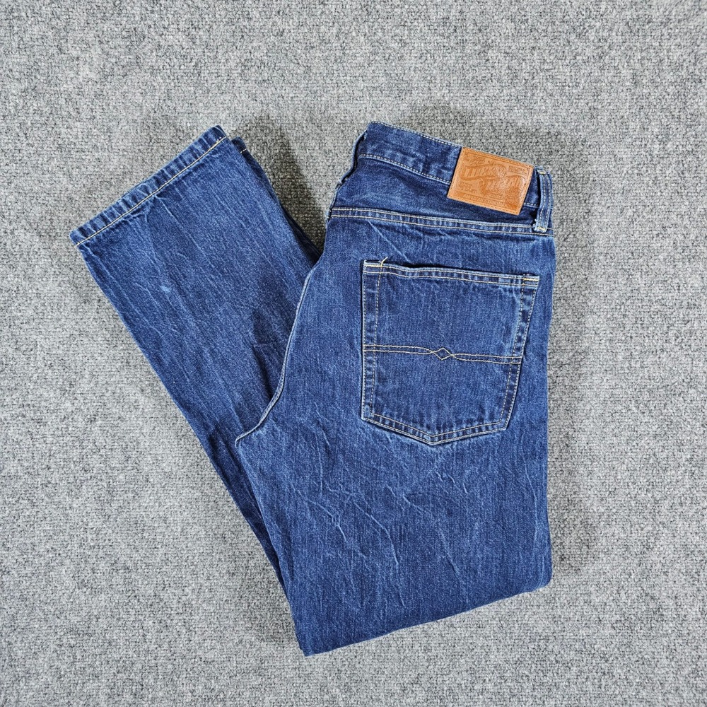 Lucky Brand 221 Straight Leg Jeans Denim Blue‎ Mens Tag Size 36x32 Actual 34x30